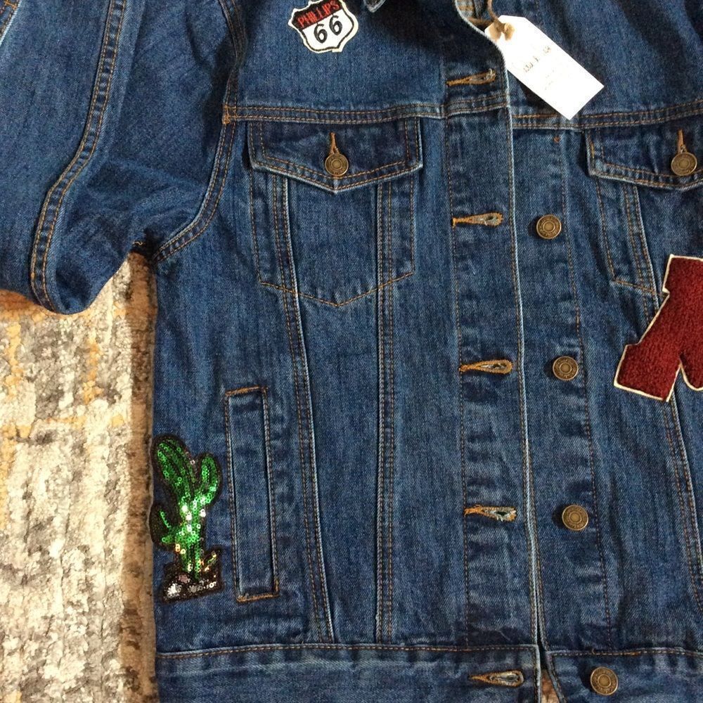Anthropologie PATCHWORK DENIM JACKET! SIZE S - Picture 4 of 8